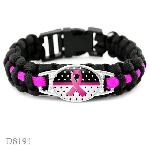 Breast Cancer Fighter Encouragement Bracelet NIP - Picture 1 of 2